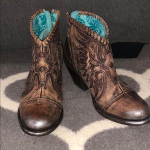 Corral booties leather cowgirl 9
